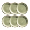 Die moderne Hausfrau Dessertteller-Set, Steingut LUMACA Olivgrün