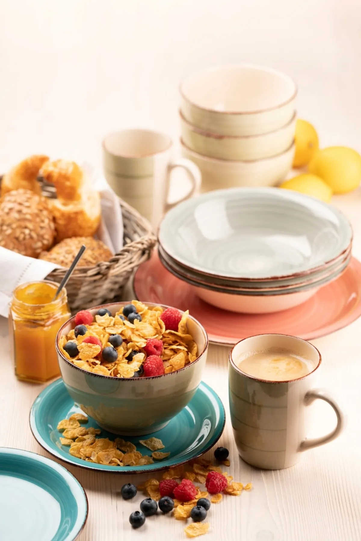 Die moderne Hausfrau Dessertteller-Set, Steingut LUMACA Olivgrün