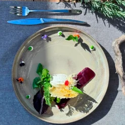 Die moderne Hausfrau Dessertteller-Set, Steinzeug Nebelwald