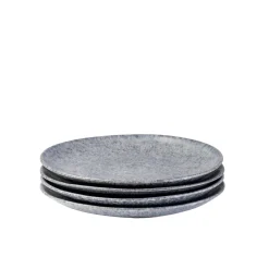 Die moderne Hausfrau Dessertteller-Set, Steinzeug Moos'N'Stein Grau