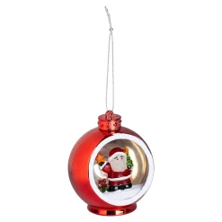 Die moderne Hausfrau 3D-LED-Christbaumkugel Santa