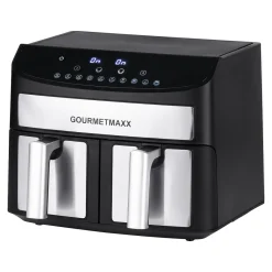 Die moderne Hausfrau Doppelkammer-Heißluftfritteuse 7l, 2400 W