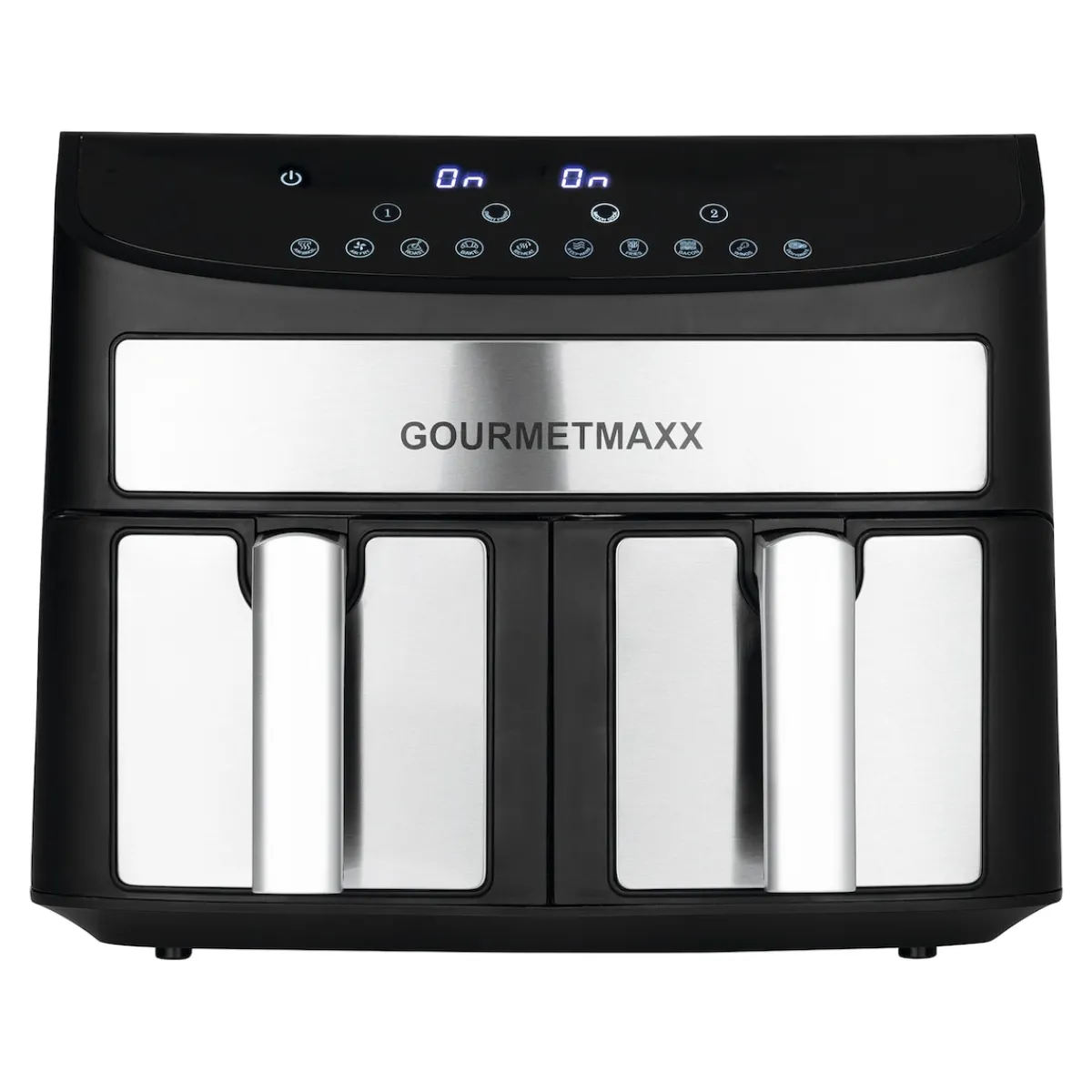 Die moderne Hausfrau Doppelkammer-Heißluftfritteuse 7l, 2400 W