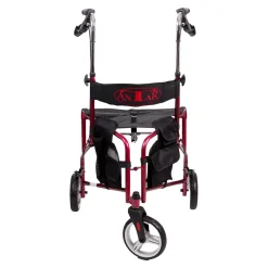 Die moderne Hausfrau Dreirad Rollator mit Sitz und Rückengurt, faltbar - AT51004