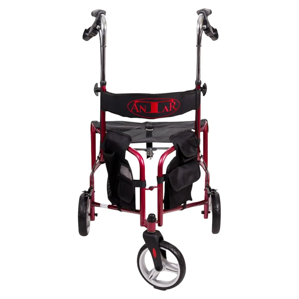 Die moderne Hausfrau Dreirad Rollator mit Sitz und Rückengurt, faltbar - AT51004