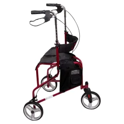 Die moderne Hausfrau Dreirad Rollator mit Sitz und Rückengurt, faltbar - AT51004