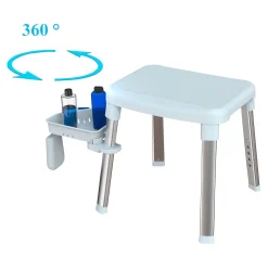 Die moderne Hausfrau Duschhocker mit Ablage