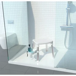 Die moderne Hausfrau Duschhocker mit Ablage