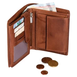 Damen Die moderne Hausfrau Echtleder Geldbörse mit Sicherheitsfach