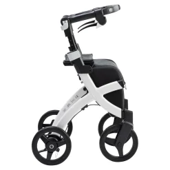 Die moderne Hausfrau Einkaufsrollator Rollz Flex mit Sitz und Tasche, faltbar Pebble White Small