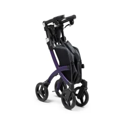 Die moderne Hausfrau Einkaufsrollator Rollz Flex mit Sitz und Tasche, faltbar Dark Purple