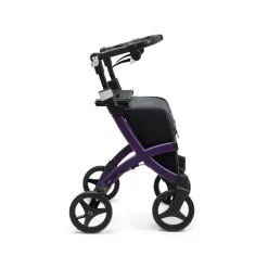 Die moderne Hausfrau Einkaufsrollator Rollz Flex mit Sitz und Tasche, faltbar Dark Purple