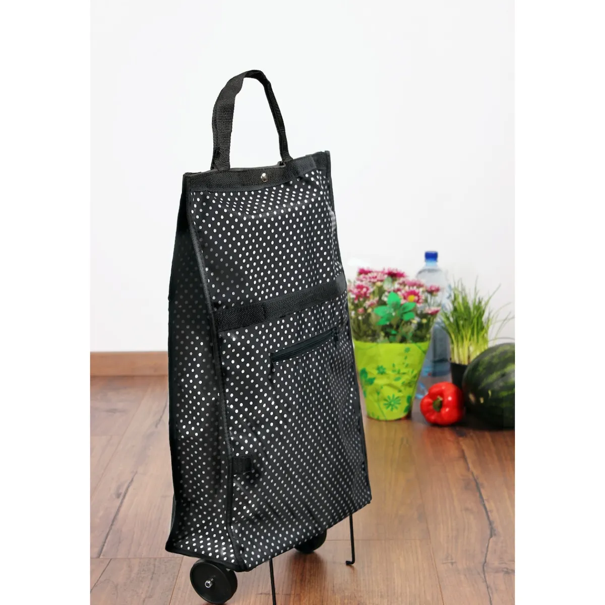 Die moderne Hausfrau Einkaufstrolley mit Punkten Muster