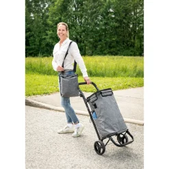 Die moderne Hausfrau Einkaufstrolley