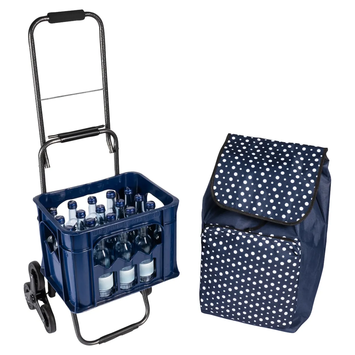 Die moderne Hausfrau Einkaufstrolley „Treppensteiger Punkte“ 2.0