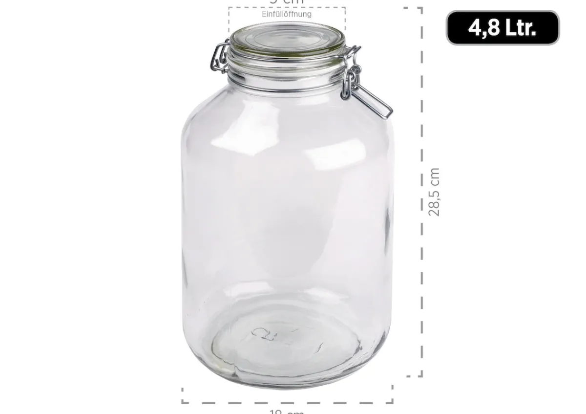 Die moderne Hausfrau Einmachglas 4,8 l GOTHIKA 6 x Einmachglas