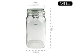 Die moderne Hausfrau Einmachglas mit Deckel, 1,45 l GOTHIKA 6 x Einmachglas