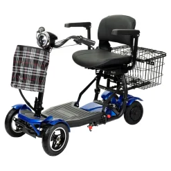 Die moderne Hausfrau Elektroroller AT52317 mit Tasche & Korb blau