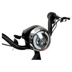 Die moderne Hausfrau Elektroroller AT52317 mit Tasche & Korb blau