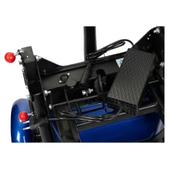 Die moderne Hausfrau Elektroroller AT52317 mit Tasche & Korb blau