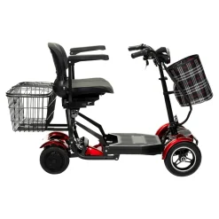 Die moderne Hausfrau Elektroroller AT52317 mit Tasche & Korb rot