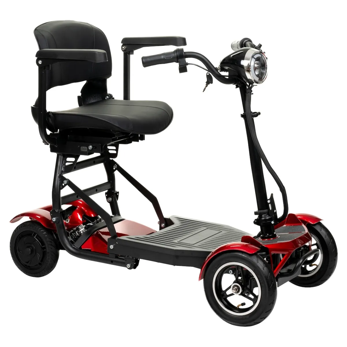 Die moderne Hausfrau Elektroroller AT52317 mit Tasche & Korb rot