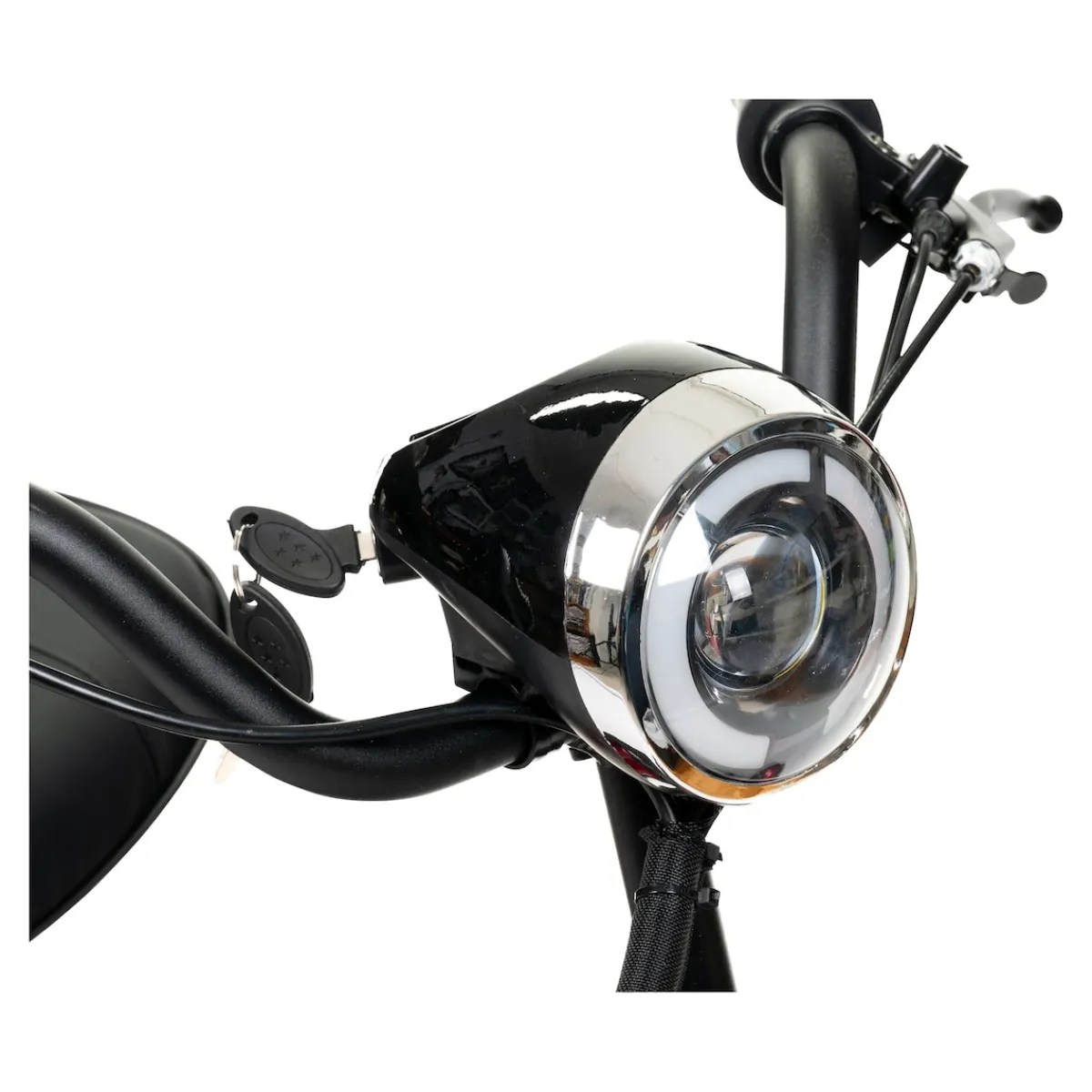 Die moderne Hausfrau Elektroroller AT52317 mit Tasche & Korb rot