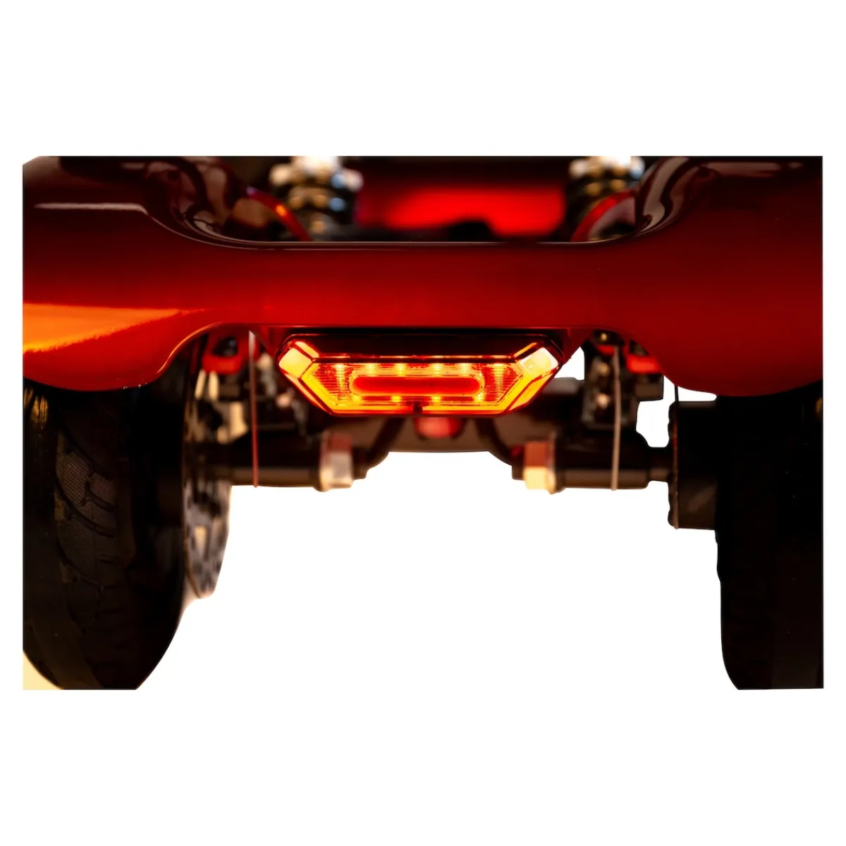 Die moderne Hausfrau Elektroroller AT52317 mit Tasche & Korb rot