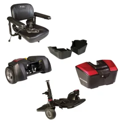 Die moderne Hausfrau Elektrorollstuhl M35+ mit Staufächern, 6 km/h rot