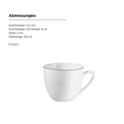 Die moderne Hausfrau Espressotassen-Set, Porzellan Felise