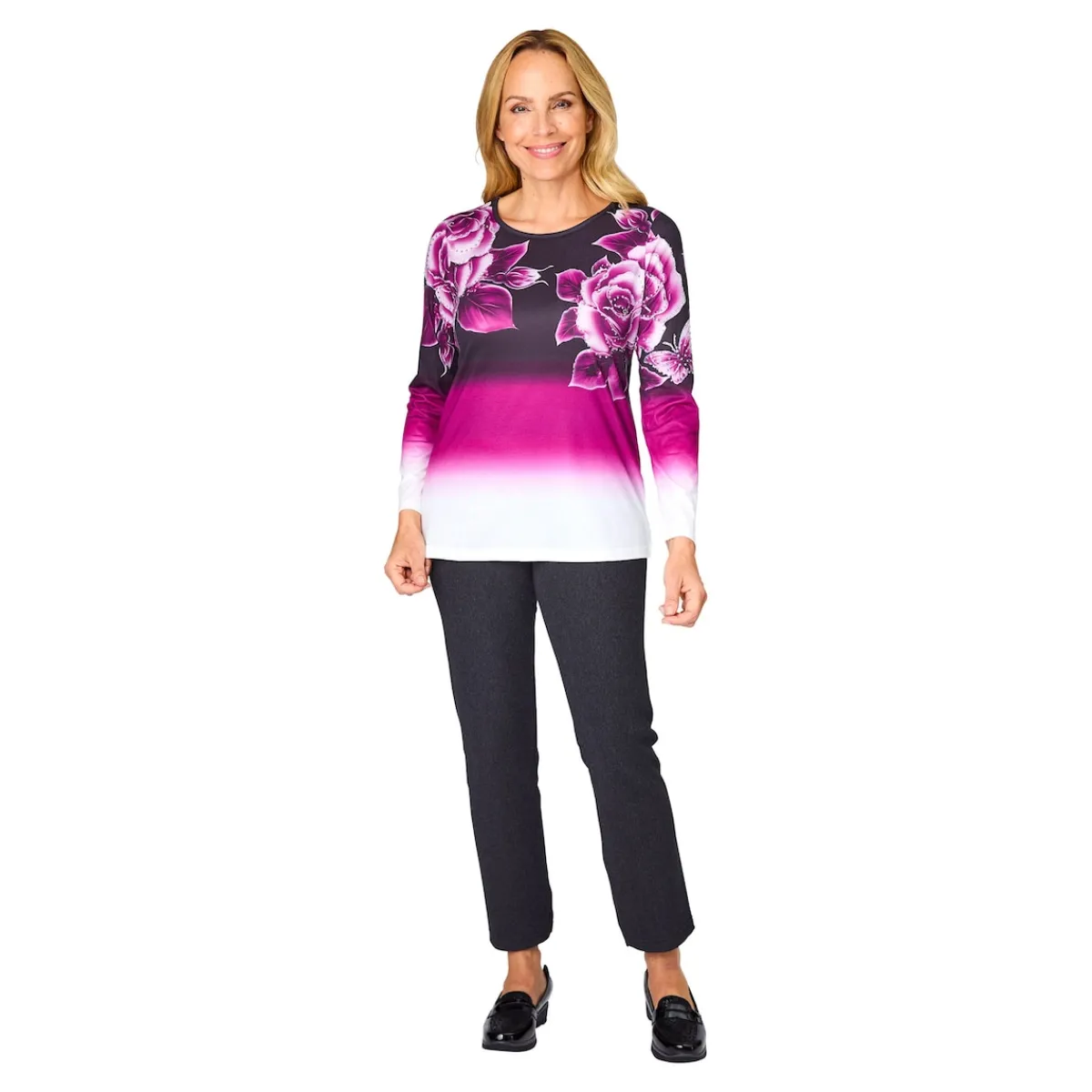 Damen Die moderne Hausfrau Fashion-Shirt „Rosenwelt“