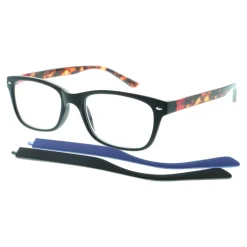 Die moderne Hausfrau Fertig-Lesebrillen mit Wechselbügel schwarz