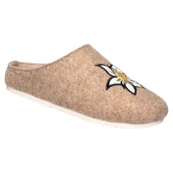 Damen Die moderne Hausfrau Filz-Pantolette „Edelweiß“