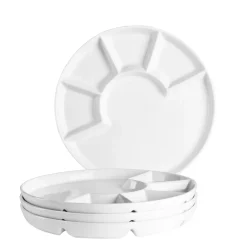 Die moderne Hausfrau Fondueteller 24 cm, Porzellan 4 x Fondueteller