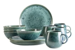 Die moderne Hausfrau Frühstücks Set, Steinzeug Carellia Blau