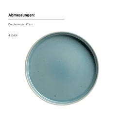 Die moderne Hausfrau Frühstücksset, Steinzeug Candy Blau