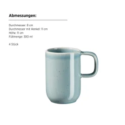 Die moderne Hausfrau Frühstücksset, Steinzeug Candy Blau