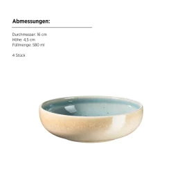 Die moderne Hausfrau Frühstücksset, Steinzeug Candy Blau