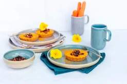 Die moderne Hausfrau Frühstücksset, Steinzeug Candy Blau