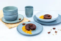 Die moderne Hausfrau Frühstücksset, Steinzeug Livio Grün