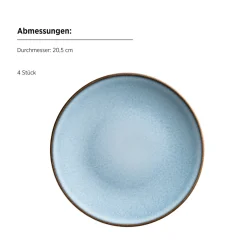 Die moderne Hausfrau Frühstücksset, Steinzeug Smoky's Blau