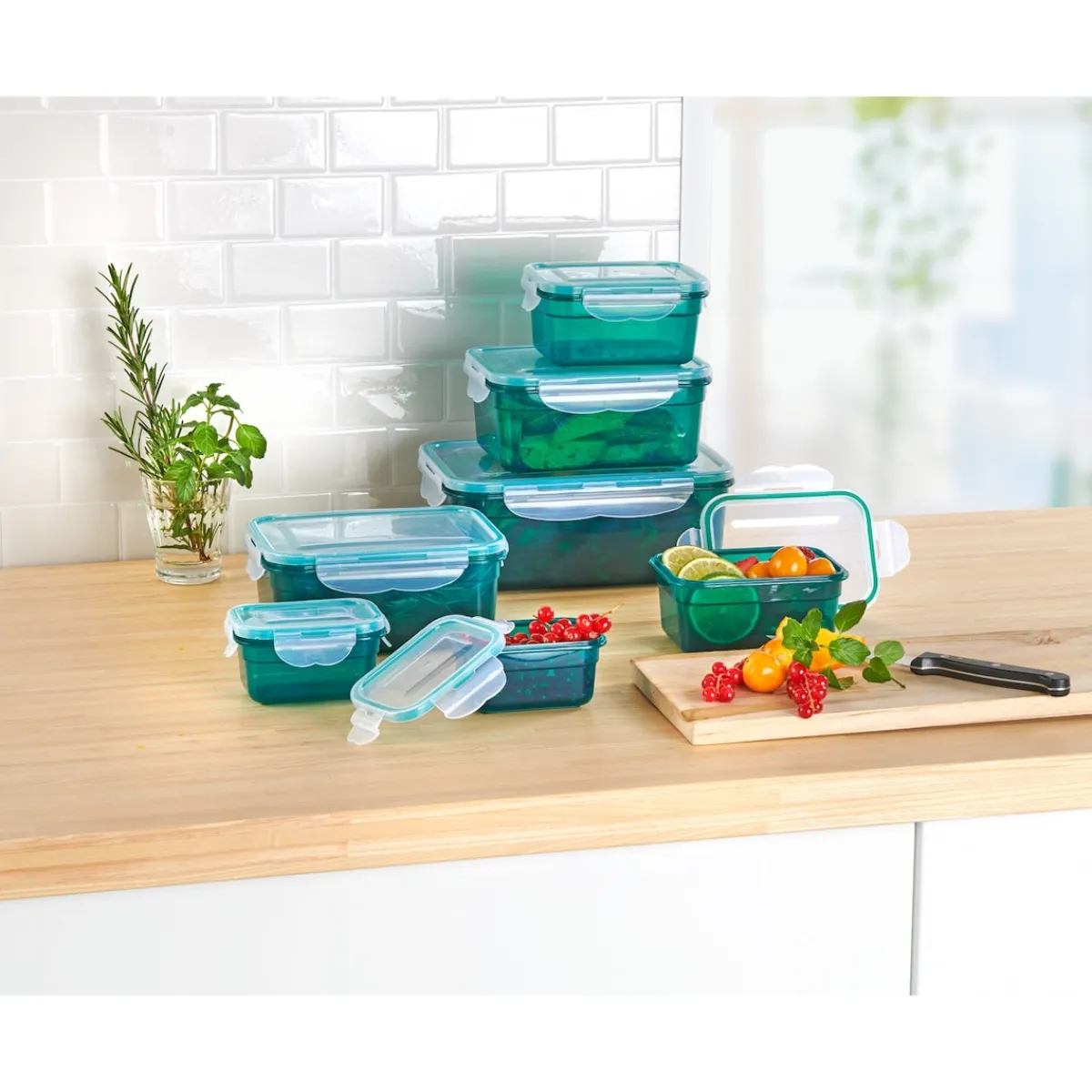 Die moderne Hausfrau Frischhaltedosen-Set „Klickverschluss“, 42-teilig