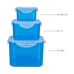 Die moderne Hausfrau Frischhaltedosen-Set mit Klickverschluss, 20 Stück