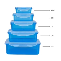 Die moderne Hausfrau Frischhaltedosen-Set mit Klickverschluss, 20 Stück