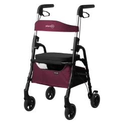 Die moderne Hausfrau Gehhilfe W04 mit Sitztasche, klappbar dunkelrot