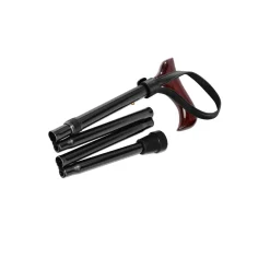 Die moderne Hausfrau Gehstock mit Derbygriff, faltbar, höhenverstellbar bronze