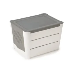 Die moderne Hausfrau Gemüsebox mit Klappöffnung grau