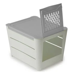 Die moderne Hausfrau Gemüsebox mit Klappöffnung grau