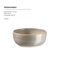 Die moderne Hausfrau Geschirr Set, Steinzeug Valmera Hellgrau