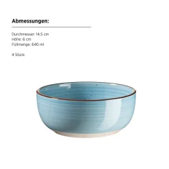 Die moderne Hausfrau Geschirr Set, Steinzeug Valmera Hellblau